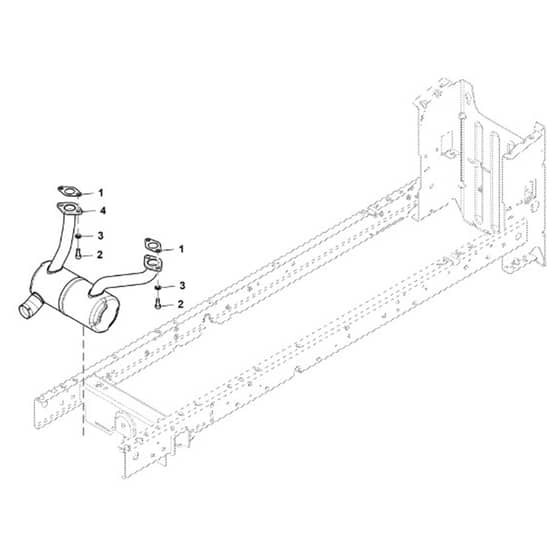 John Deere X147R - PC16001 - Muffler - ST1014545