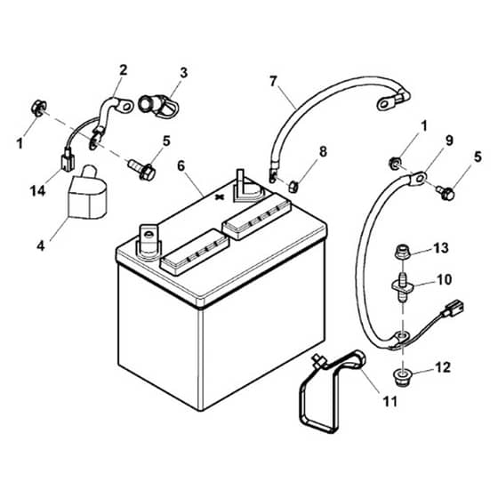 John Deere X155R - PC10452 - Battery - ST1030817