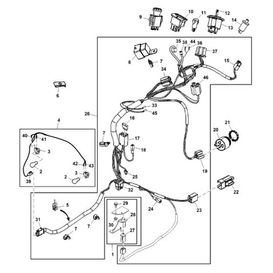 John Deere X155R - PC10452 - Wiring Harness - ST247339
