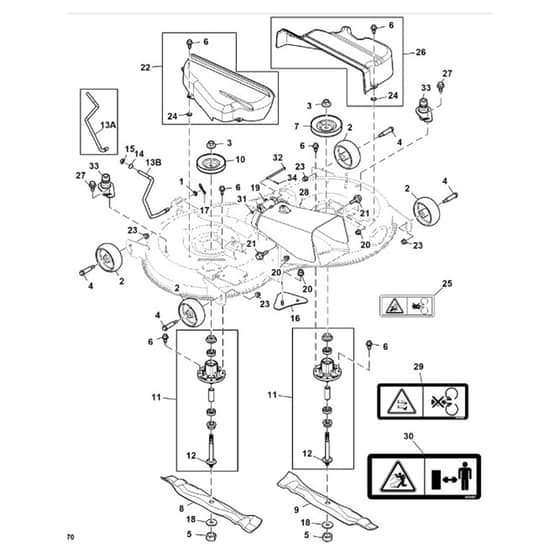 John Deere X155R - PC10452 - Blades - ST698903