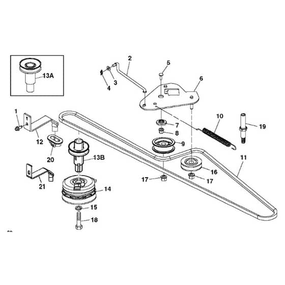 John Deere X165 - PC10451 - Belt Drive - ST245703