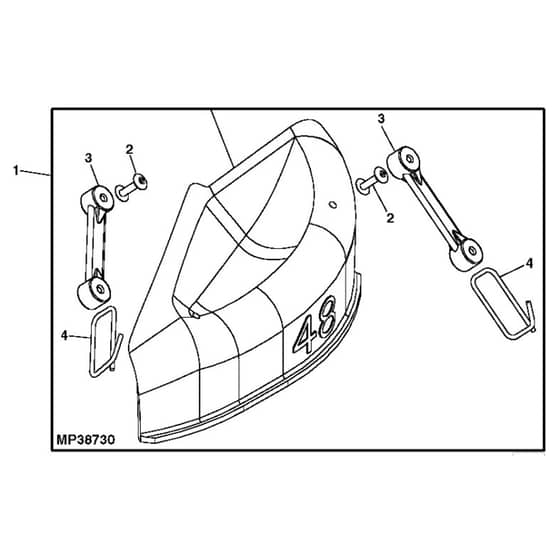 John Deere X165 - PC10451 - Mulch Cover - ST245944