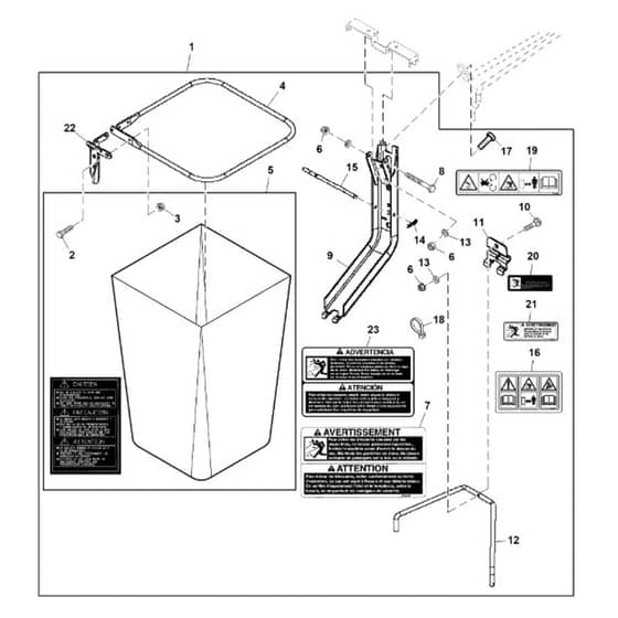 John Deere X165 - PC10451 - Material Collection - ST965265