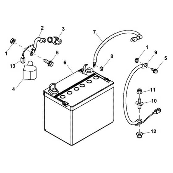 John Deere X166 - PC13345 - Battery - ST1030826