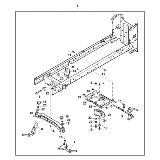 John Deere X166 - PC13345 - Frame Kit - ST948466