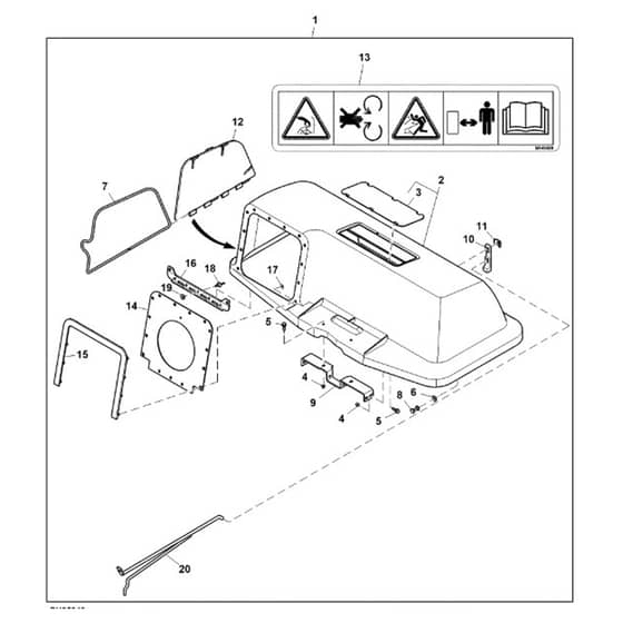 John Deere X166 - PC13345 - Material Collection - ST965262