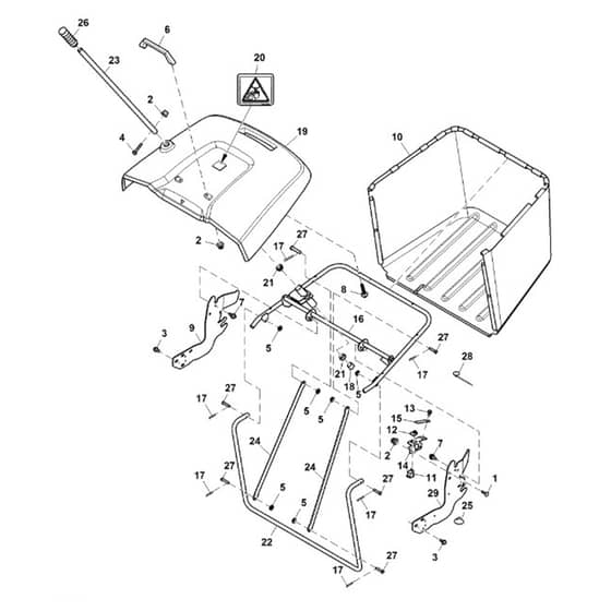 John Deere X166R - PC13348 - Grass Collector - ST901686