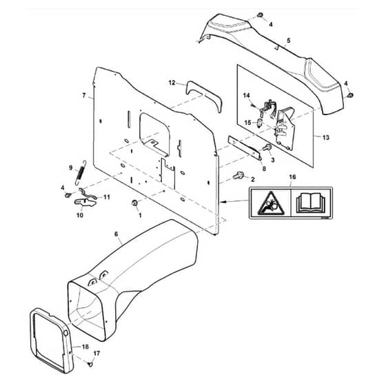 John Deere X166R - PC13348 - Chute Assembly - ST901689