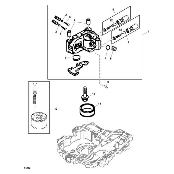 John Deere X166R - PC13348 - Transaxle Center - ST937987