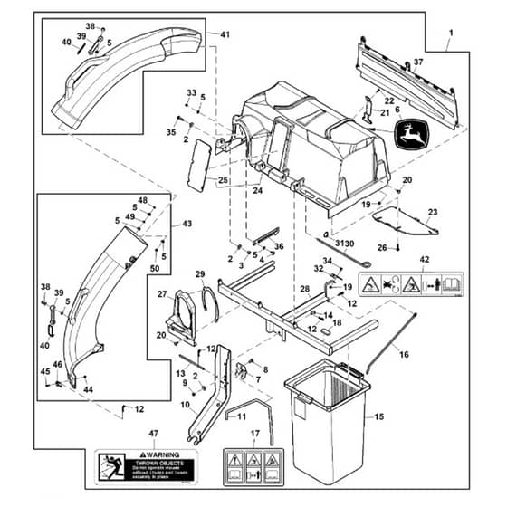John Deere X167 - PC13999 - Material Collection - ST1015334