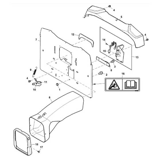 John Deere X167R - PC16002 - Chute - ST1014852
