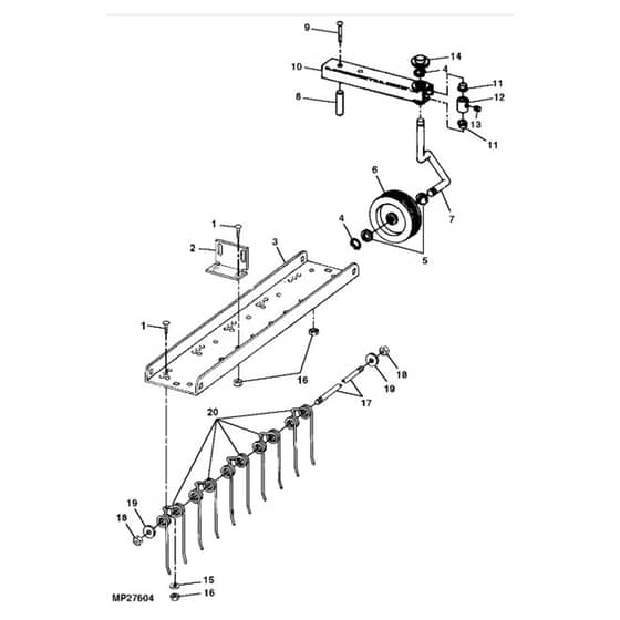 John Deere X300 - PC9519 - Thatcher Attachment - ST541014