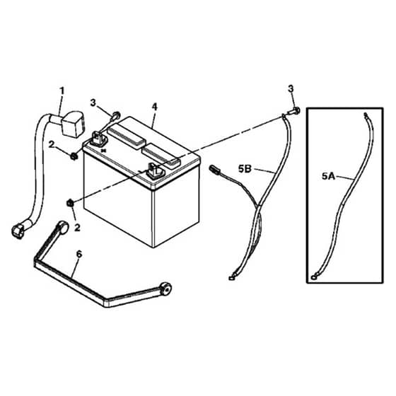 John Deere X300 - PC9519 - Battery ( - 220000) - ST541440