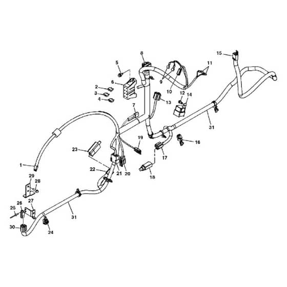 John Deere X300 - PC9519 - Chassis Wiring (150001 - 220000) - ST541443