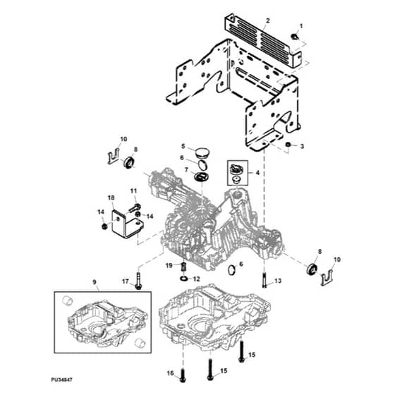 John Deere X300 - PC9519 - Transaxle Case - ST541458
