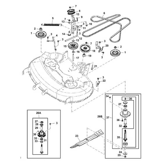John Deere X300 - PC9519 - Mower Drive - ST541499
