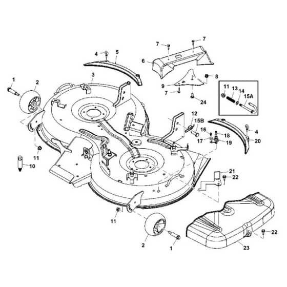 John Deere X300 - PC9519 - Mower Deck ( - 050000) - ST541511