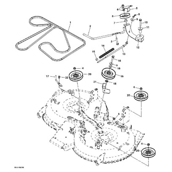 John Deere X300 - PC9519 - Mower Drive ( - 030000) - ST541513