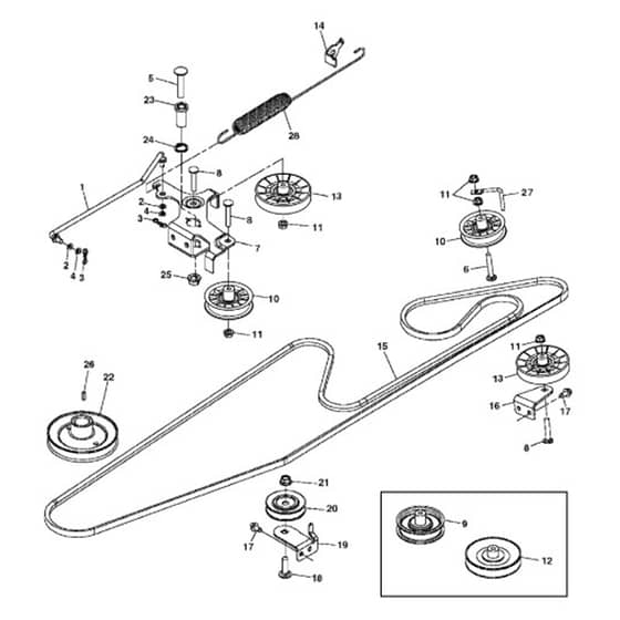 John Deere X300R - PC9608 - Belt Drive - ST559213
