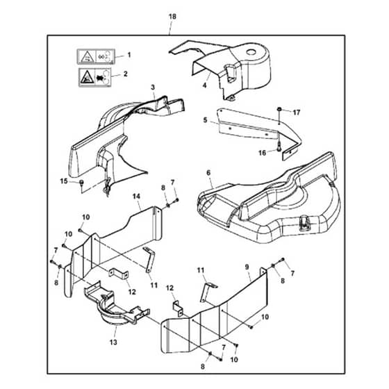 John Deere X300R - PC9608 - Shield Kit - ST559255