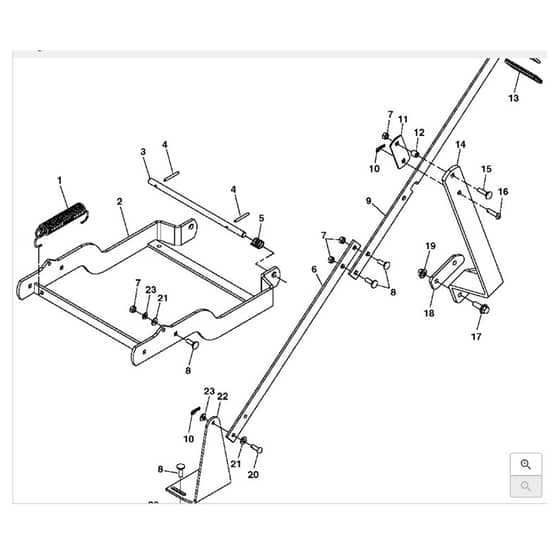 John Deere X304 - PC9520 - Frame Mount - ST541254