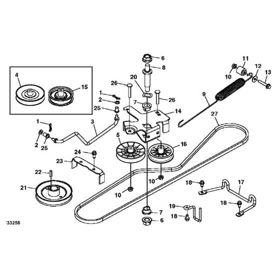 John Deere X304 - PC9520 - Belt Drive ( - 040000) - ST541328