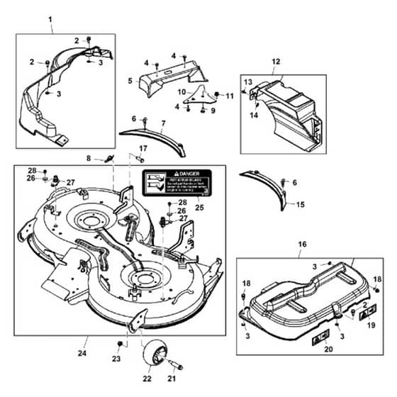 John Deere X304 - PC9520 - Mower Deck (050001 - ) - ST541363
