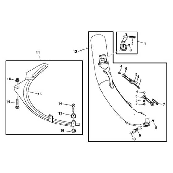 John Deere X304 - PC9520 - Lower Chute (42) (040001 - 085000) - ST541378