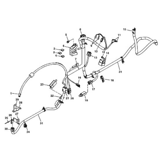 John Deere X304 - PC9520 - Chassis Wiring (150001 - 220000) - ST541443