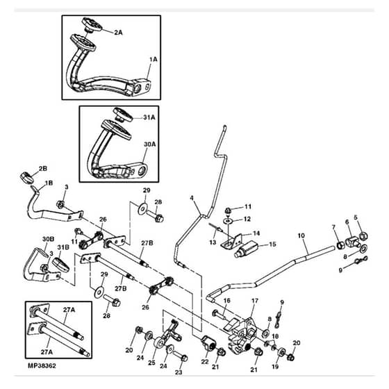 John Deere X304 - PC9520 - Forward - ST541472