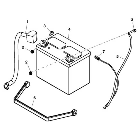 John Deere X304 - PC9520 - Battery (220001 - ) - ST644459