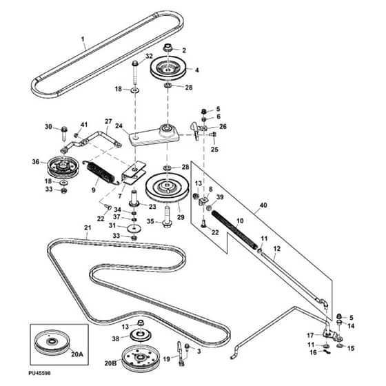 John Deere X310 - PC10883 - Belt Drive - ST541524