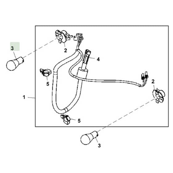 John Deere X320 - PC9521 - Headlight Wiring ( - 040000) - ST541162