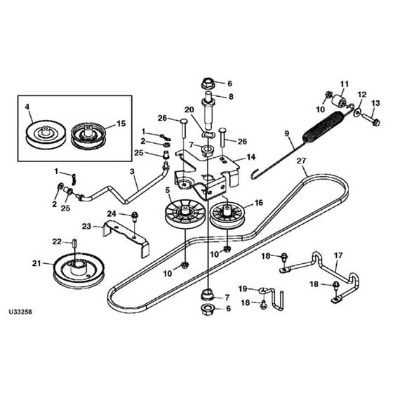 John Deere X320 - PC9521 - Belt Drive ( - 040000) - ST541187