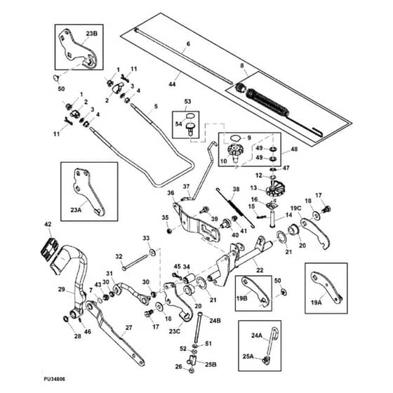 John Deere X320 - PC9521 - Lift Pedal - ST541207