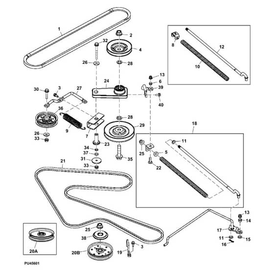 John Deere X320 - PC9521 - Belt Drive - ST541224