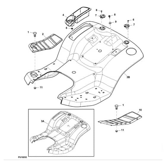 John Deere X320 - PC9521 - Fender Deck - ST541481