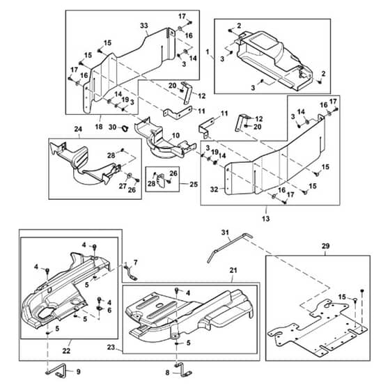 John Deere X320 - PC9521 - Shield Kits - ST800953