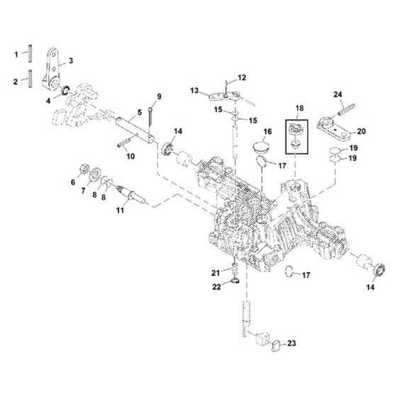 John Deere X330 - PC12876 - Transaxle Control - ST851780