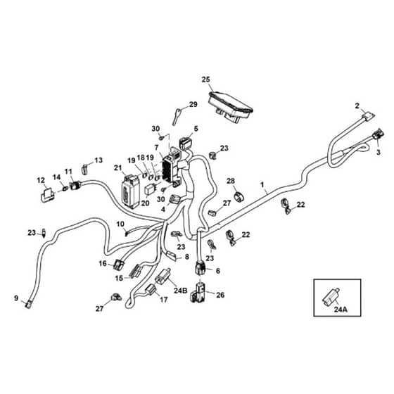 John Deere X350 - PC12707 - Chassis Wiring (110001 - ) - ST1005905