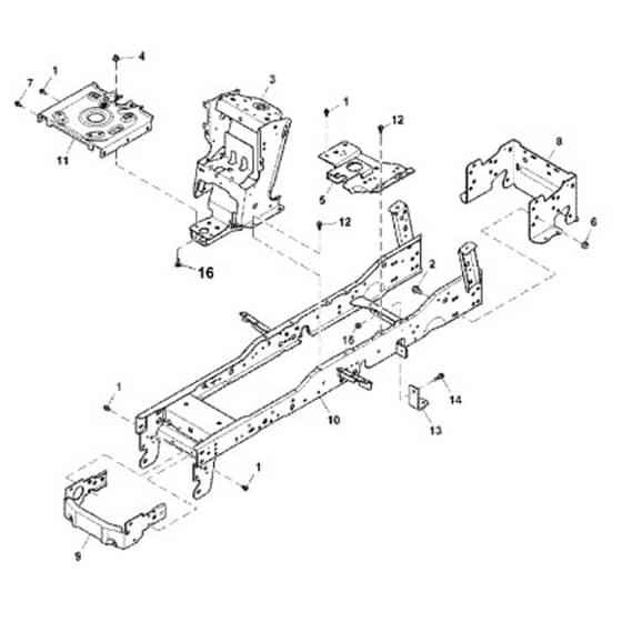 John Deere X350 - PC12707 - Frame - ST839972