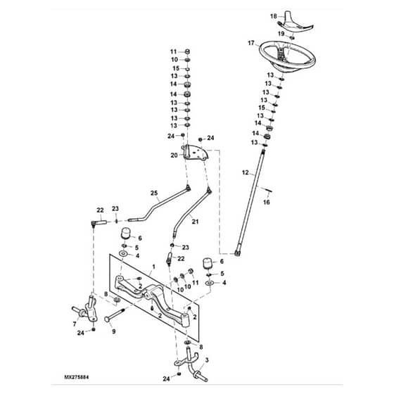John Deere X350 - PC12707 - Steering System - ST840730