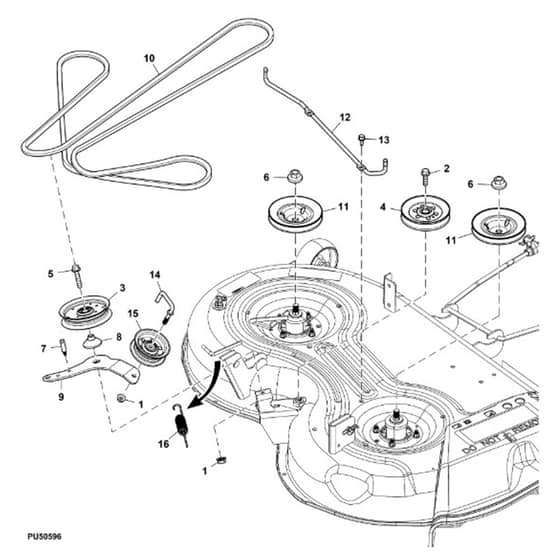 John Deere X350 - PC12707 - Belt - ST846460