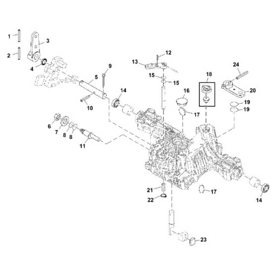 John Deere X350 - PC12707 - Transaxle Control - ST851780