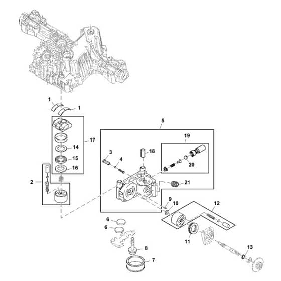 John Deere X350 - PC12707 - Transaxle Center - ST851782