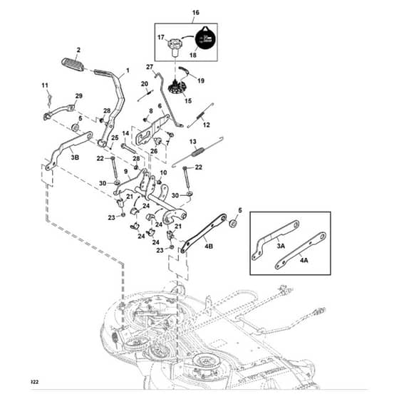 John Deere X350R - PC12708 - Lift System - ST841771