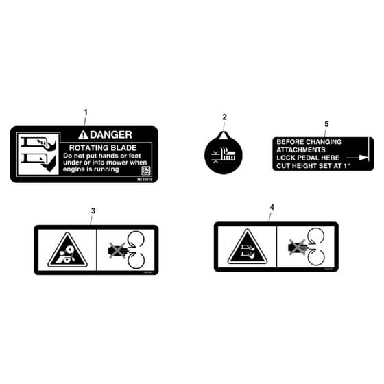 John Deere X350R - PC12708 - Labels - ST842838