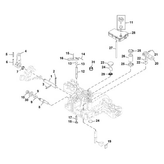 John Deere X350R - PC12708 - Transaxle Control - ST852124