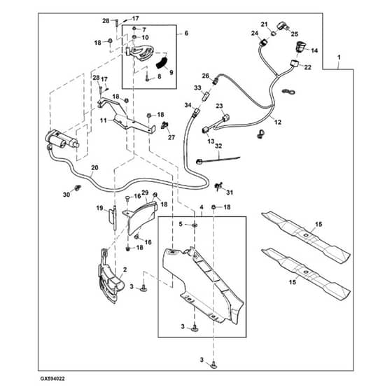 John Deere X354 - PC12709 - Electric One-Touch - ST1016385