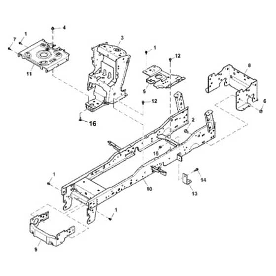 John Deere X354 - PC12709 - Frame - ST839972